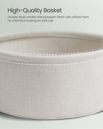 Round End Table with Fabric Basket - image 22