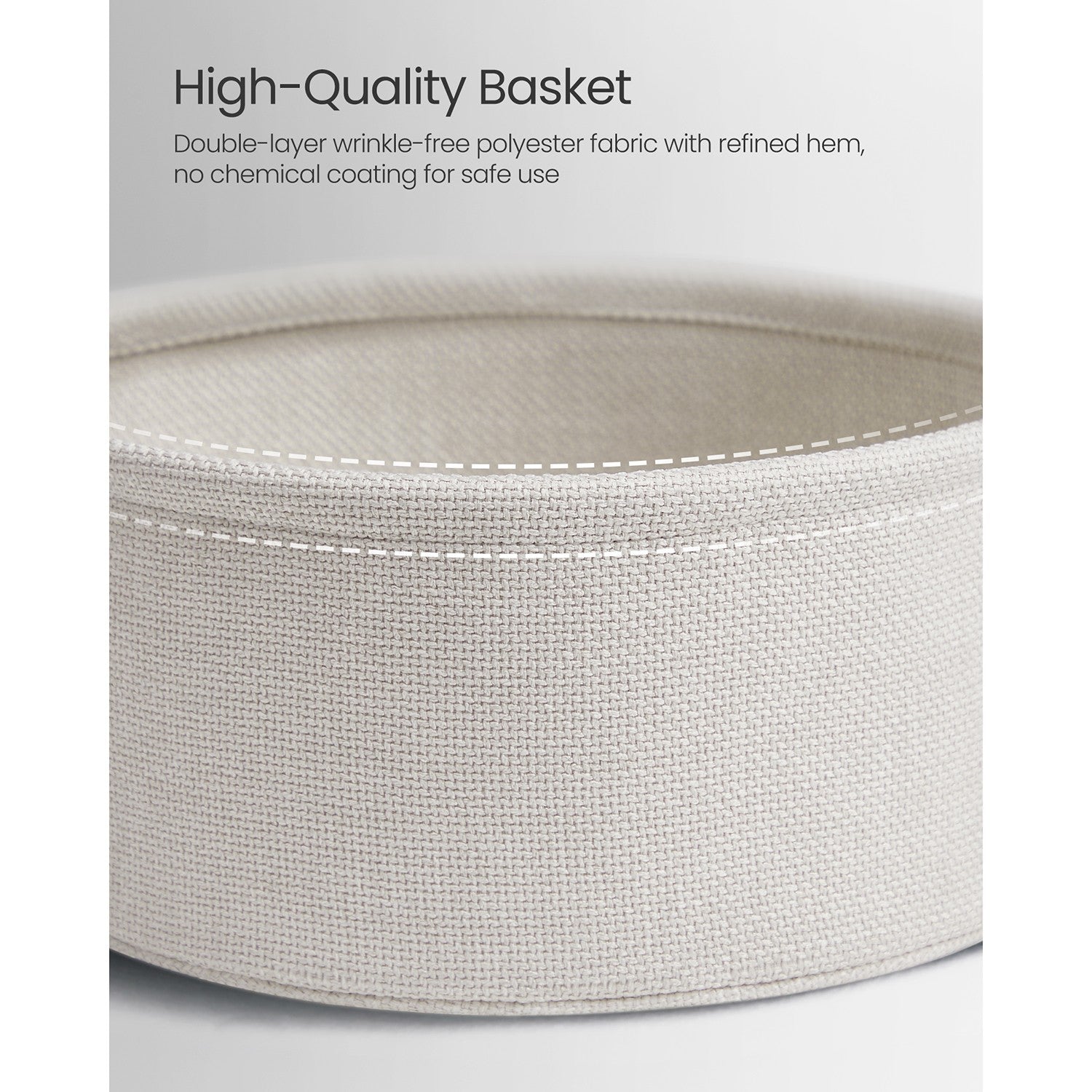 Round End Table with Fabric Basket - image 6