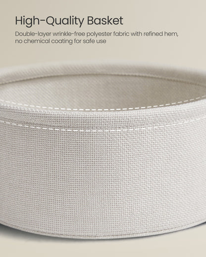 Round End Table with Fabric Basket - image 30