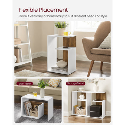 Side Table, Bedside Table, Open Storage, Can Be Used Vertically or Horizontally, Modern, 30 x 40 x 60 cm - image 5