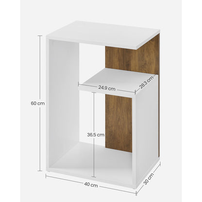 Side Table, Bedside Table, Open Storage, Can Be Used Vertically or Horizontally, Modern, 30 x 40 x 60 cm - image 7