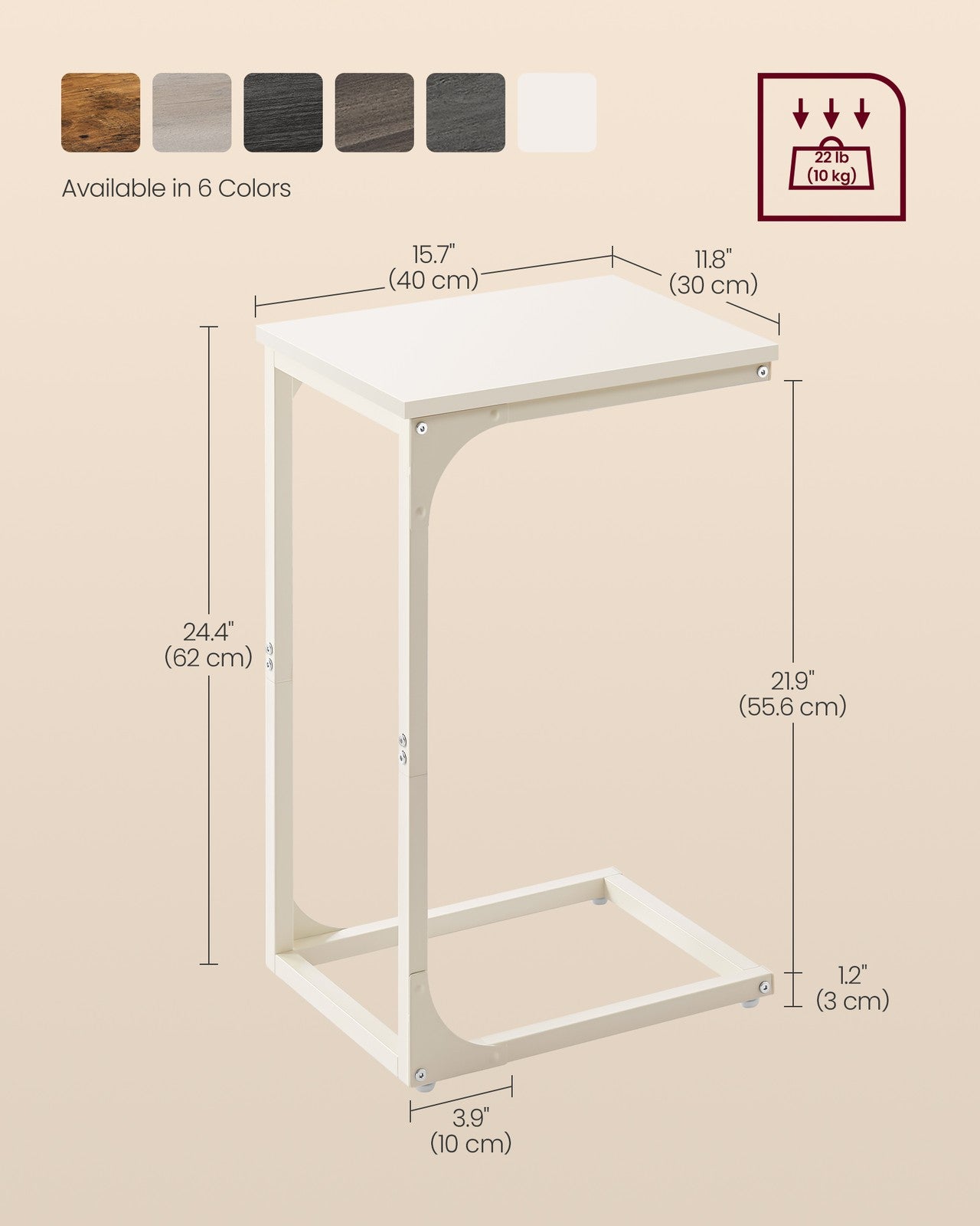 C-Shaped Slim Side Table - image 5