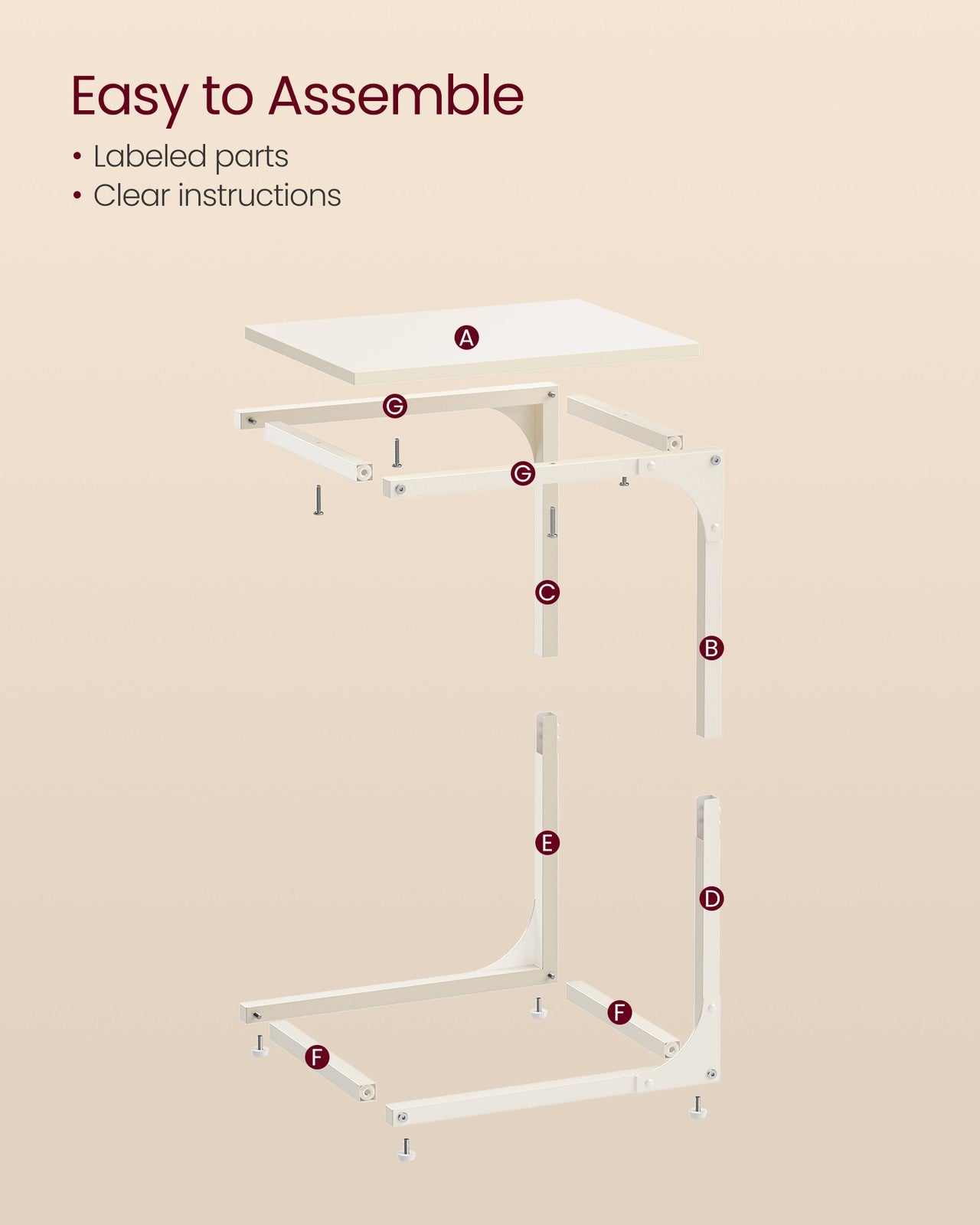 C-Shaped Slim Side Table - image 6