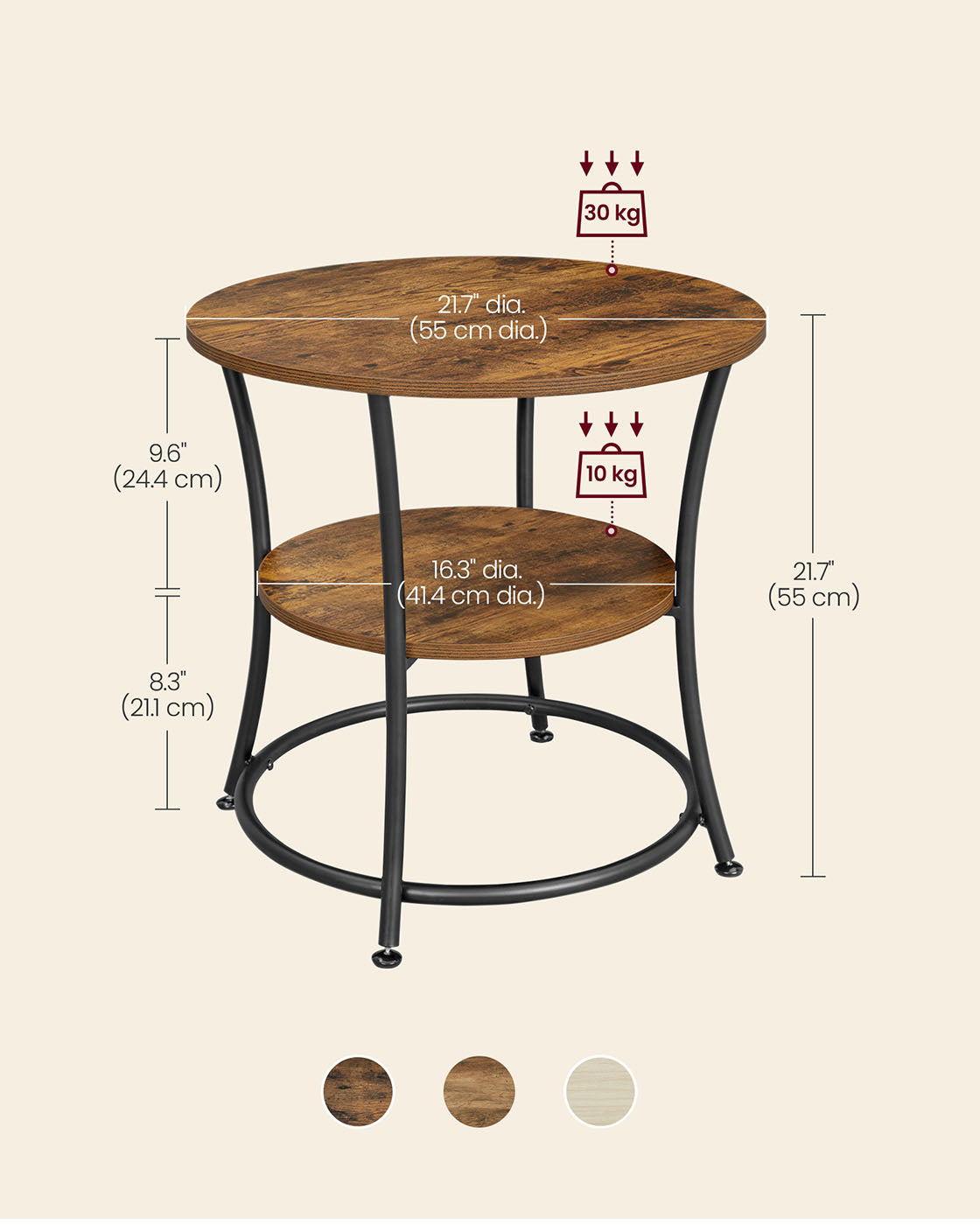 2 Shelves Side Table - image 5