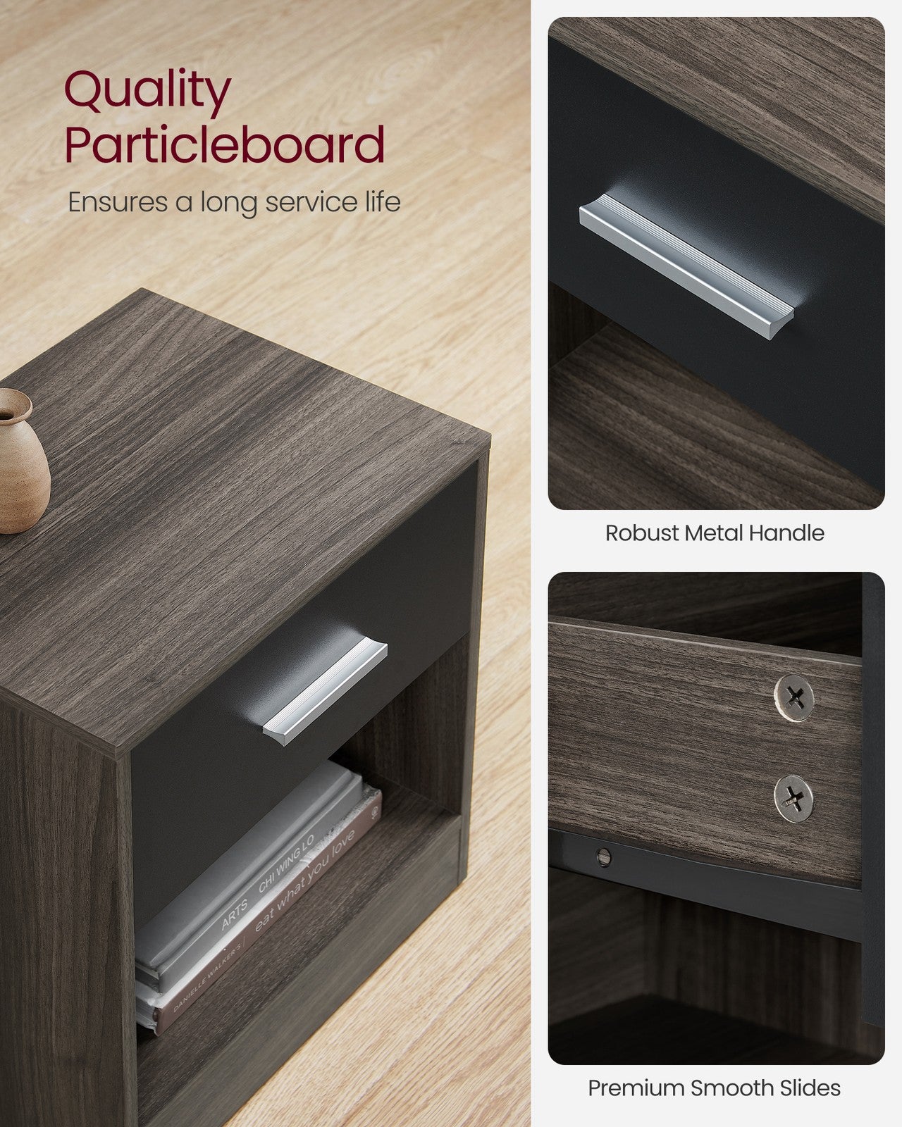 Side Table with Drawer and Handle - image 25