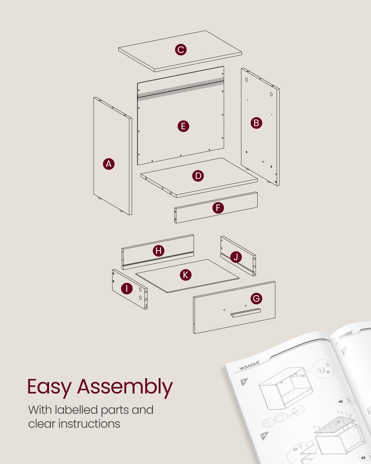 Side Table with Drawer and Handle - image 27