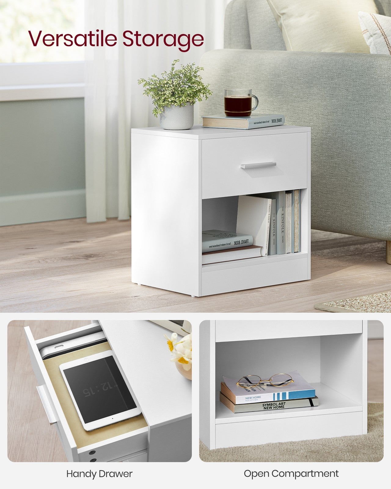 Side Table with Drawer and Handle - image 8