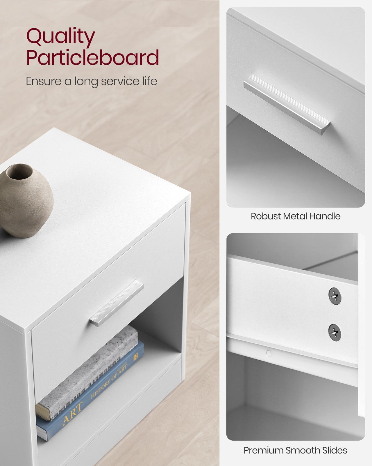 Side Table with Drawer and Handle - image 9