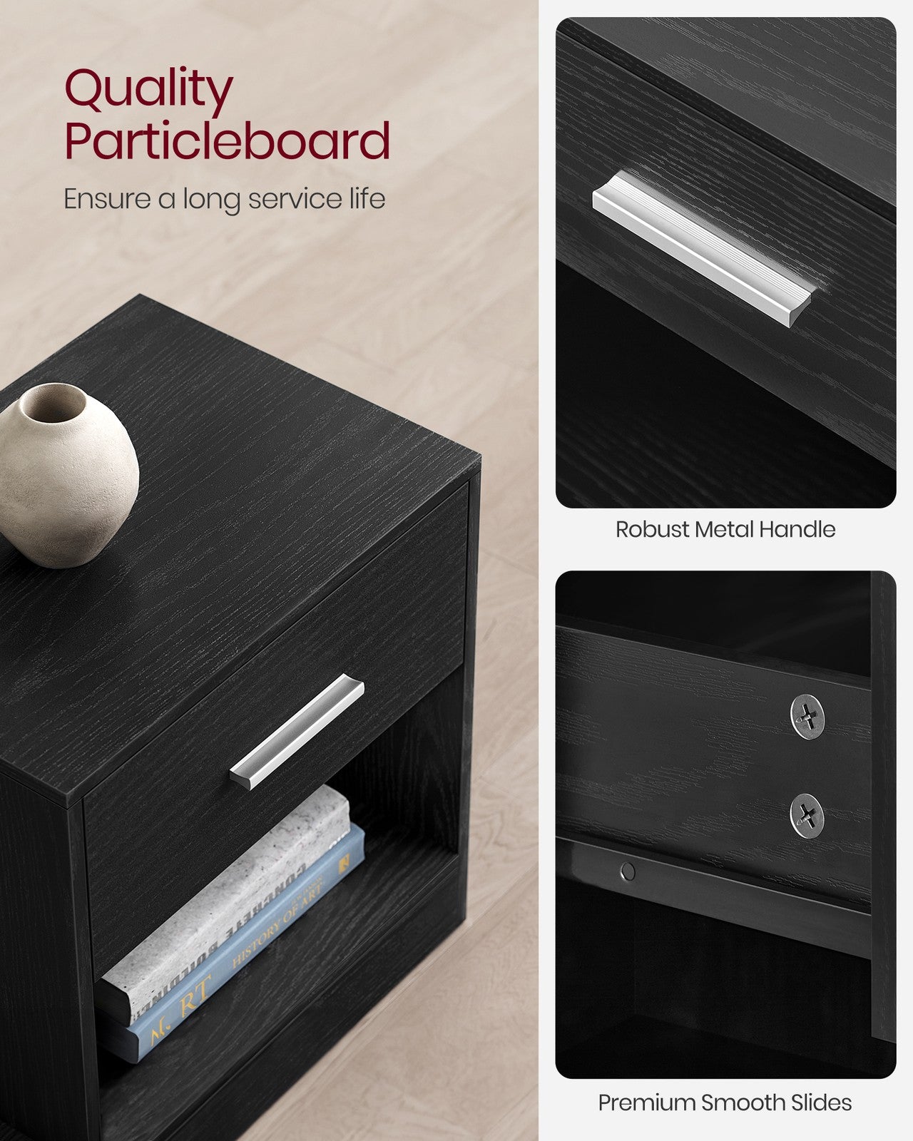 Side Table with Drawer and Handle - image 4