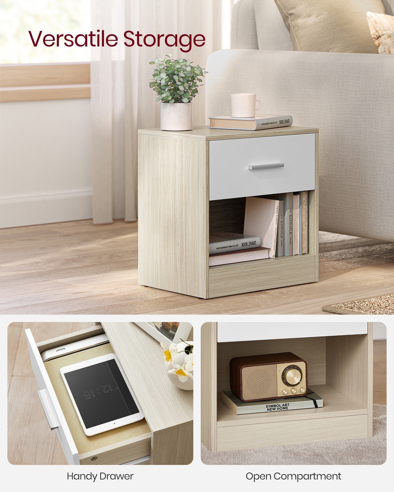 Side Table with Drawer and Handle - image 13
