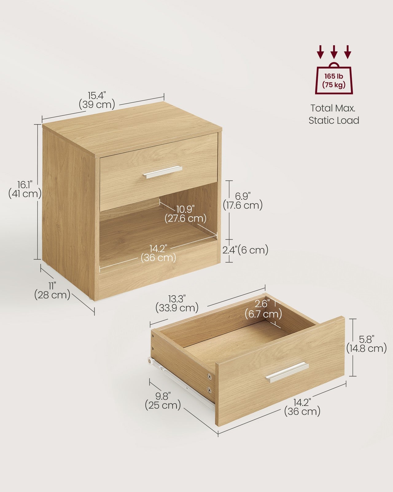 Side Table with Drawer and Handle - image 20