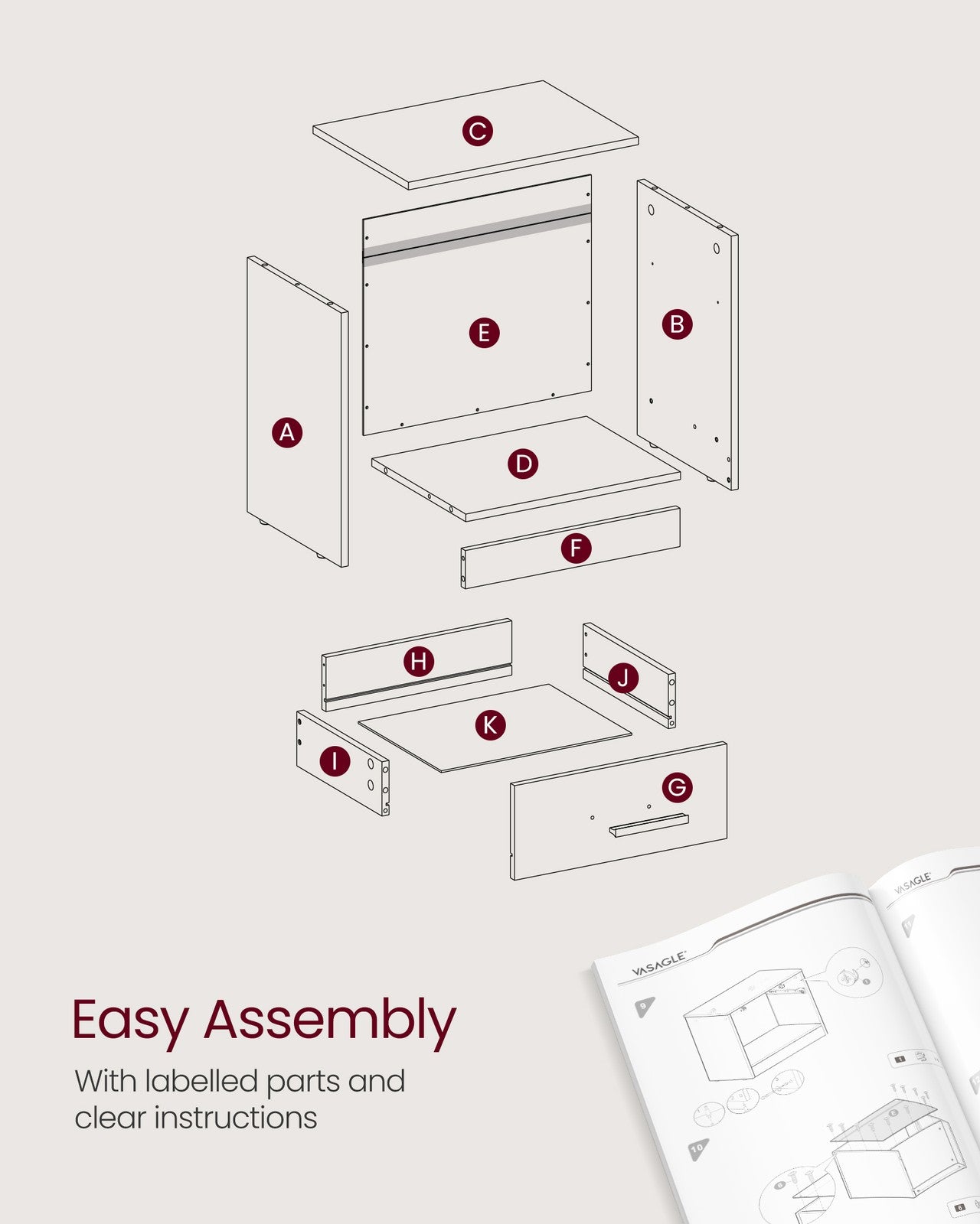 Side Table with Drawer and Handle - image 21