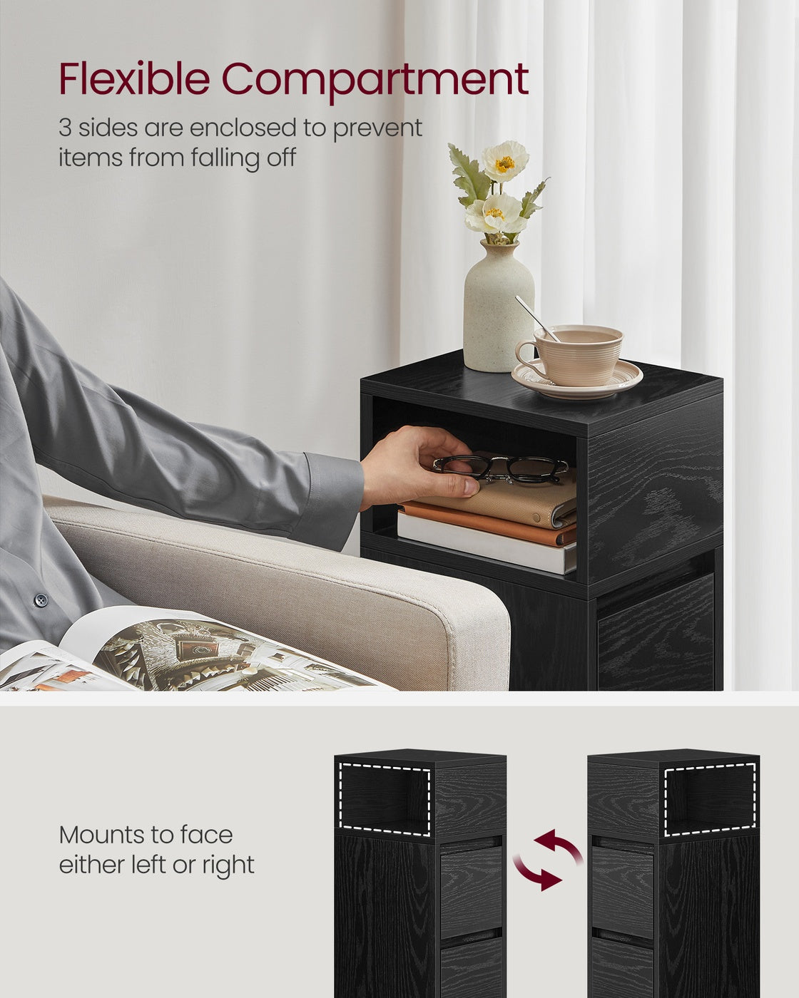 KAILYN Collection Slim Bedside Tables Set of 2 Cloud White - image 34