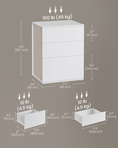Bedside Table, Toolless, Matte White and Cappuccino Beige - image 5
