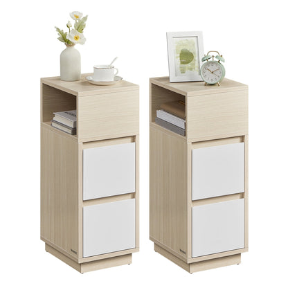 KAILYN Collection Slim Bedside Tables Set of 2 Cloud White - image 9