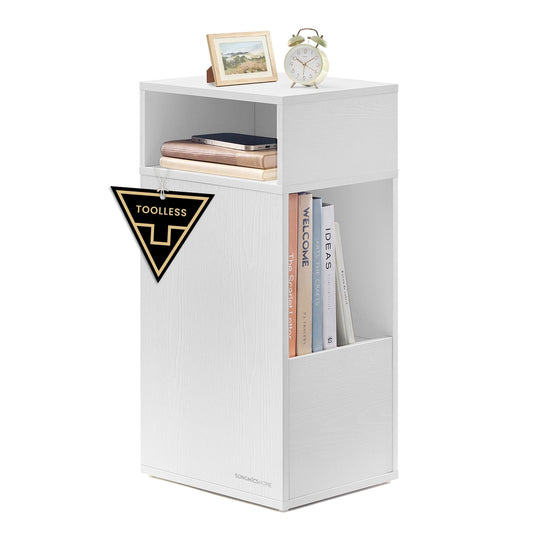 Slim Bedside Table, 1‑Pack Narrow Cabinet with Drawer - image 1