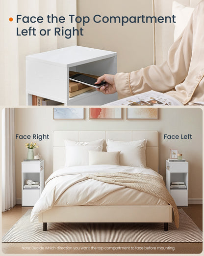 Slim Bedside Table, 1‑Pack Narrow Cabinet with Drawer - image 5
