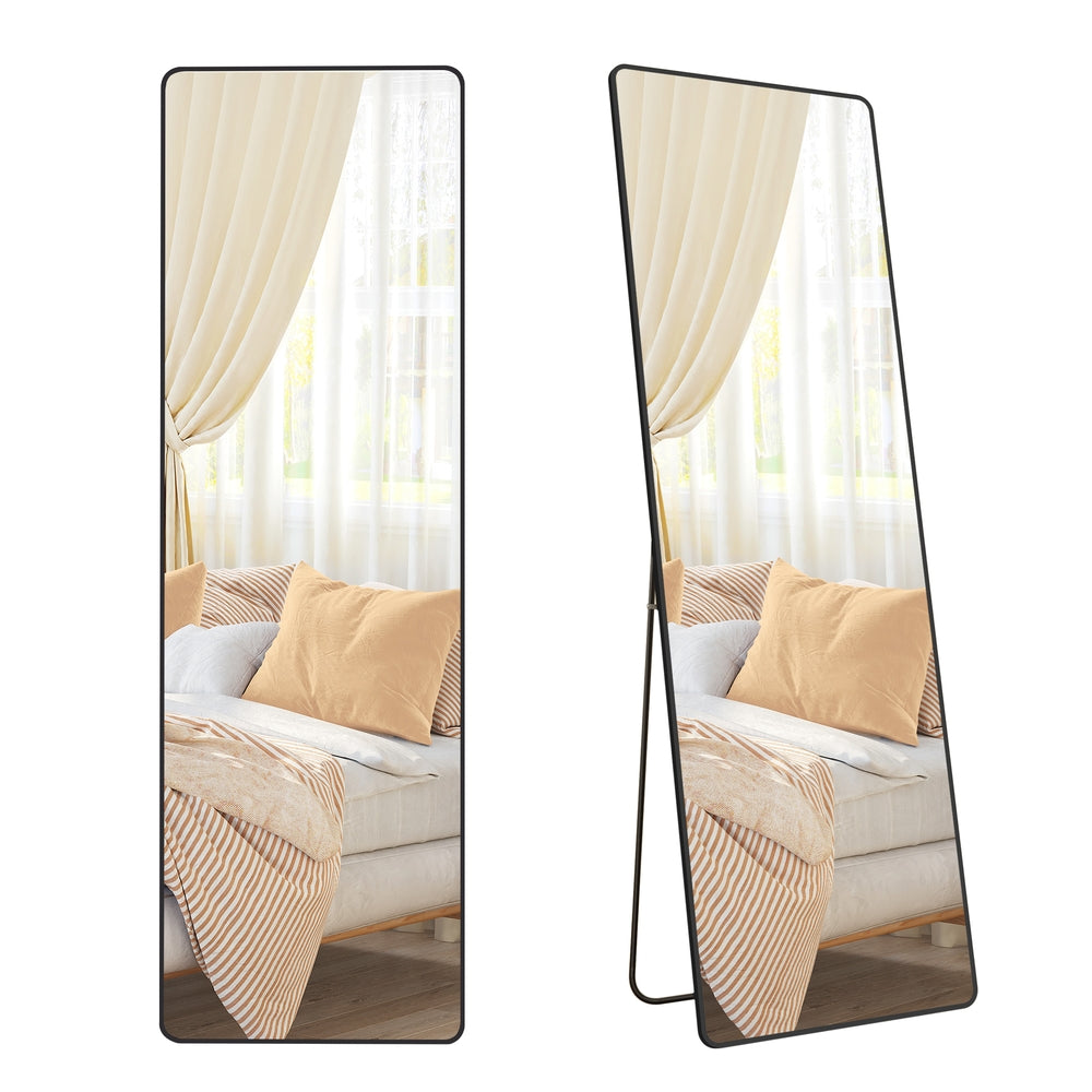 Full Length Mirror 160 x 50 cm Rectangle with Stand Pale Gold - image 16