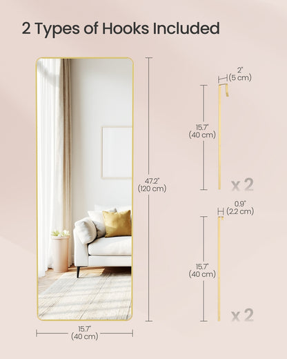 Full Length Hanging Mirror Over the Door or Wall Mounted - image 5