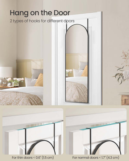 Arched full length mirror for door or wall mounting - image 4