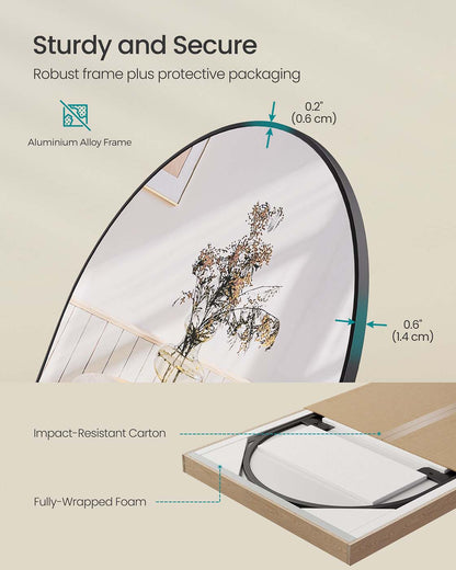 Arched full length mirror for door or wall mounting - image 6