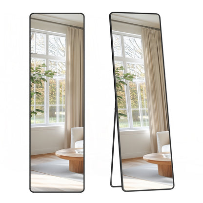 Full Length Mirror 160 x 50 cm Rectangle with Stand Pale Gold - image 9
