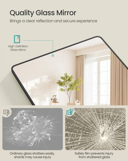 Full Length Mirror 160 x 50 cm Rectangle with Stand Pale Gold - image 28