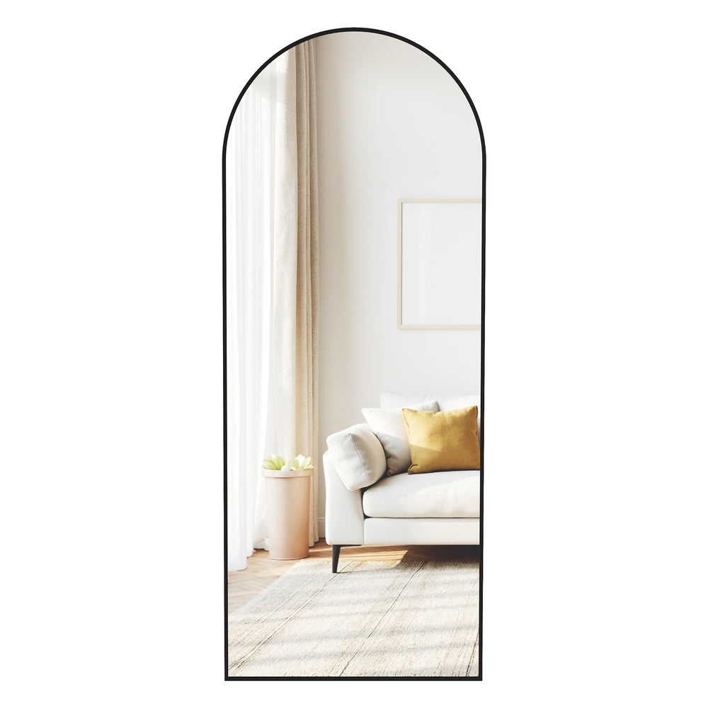 Full Length Mirror 160 x 50 cm Arched with Stand Pale Gold - image 33