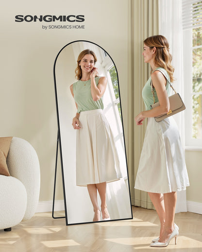 Full Length Mirror 160 x 50 cm Arched with Stand Pale Gold - image 34