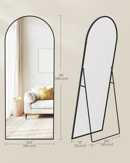 Full Length Mirror 160 x 50 cm Arched with Stand Pale Gold - image 37