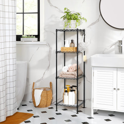 4-Tier Bathroom Shelf Black - image 4