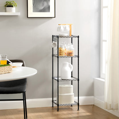 4-Tier Bathroom Shelf Black - image 5