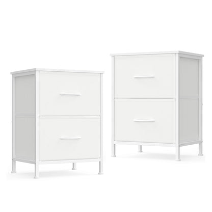2-drawer bedside table with fabric storage - image 55