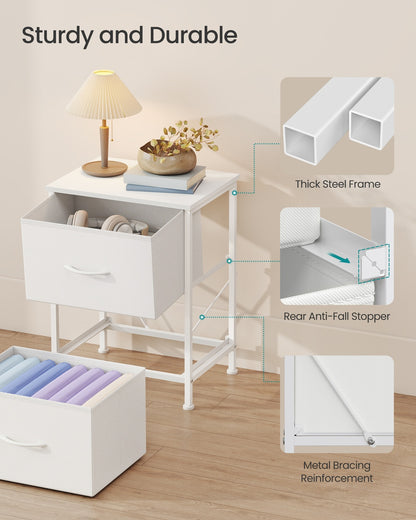2-drawer bedside table with fabric storage - image 60