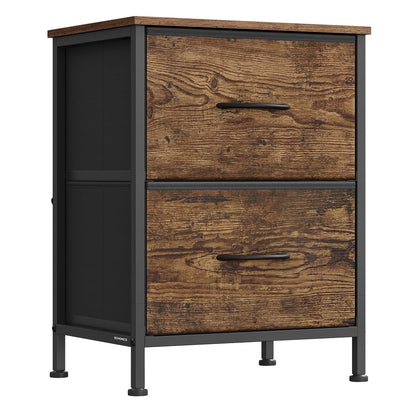 2-drawer bedside table with fabric storage - image 7