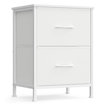2-drawer bedside table with fabric storage - image 31