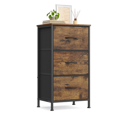 2-drawer bedside table with fabric storage - image 13