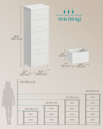 2-drawer bedside table with fabric storage - image 41