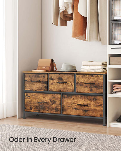 5-drawer chest for versatile fabric storage - image 2