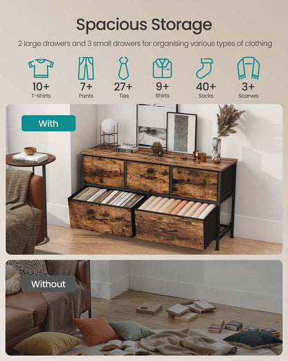 5-drawer chest for versatile fabric storage - image 3