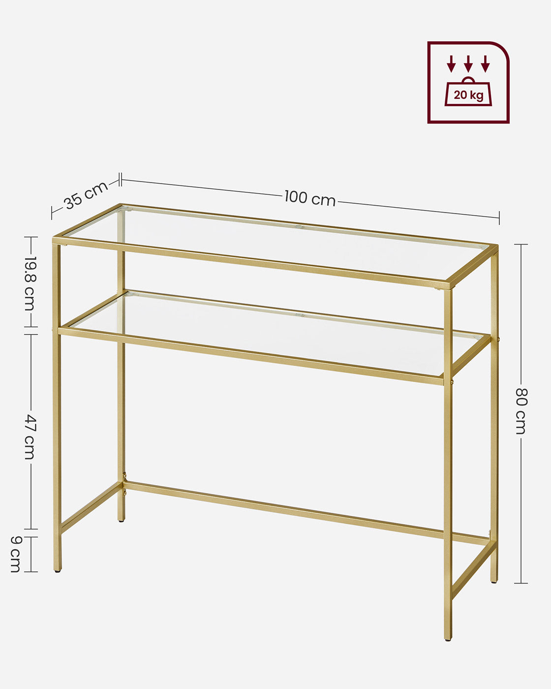 Console Table Gold Colour - image 7