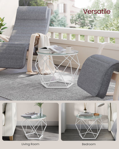 Set of 2 Round Coffee Tables Slate Grey and Ink Black - image 11