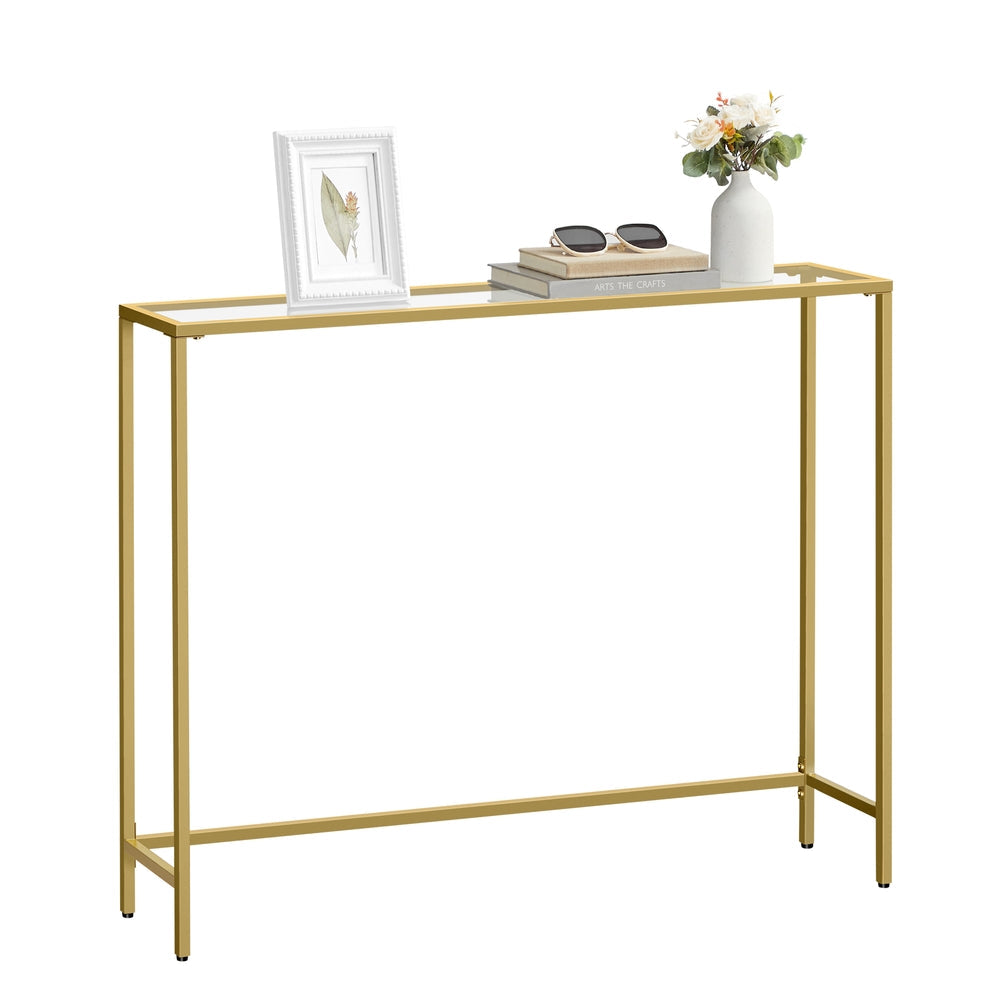 Console Table Pale Gold and Transparent - image 1