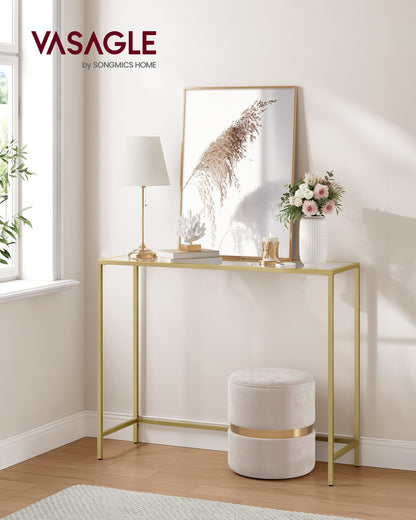 Console Table Pale Gold and Transparent - image 2