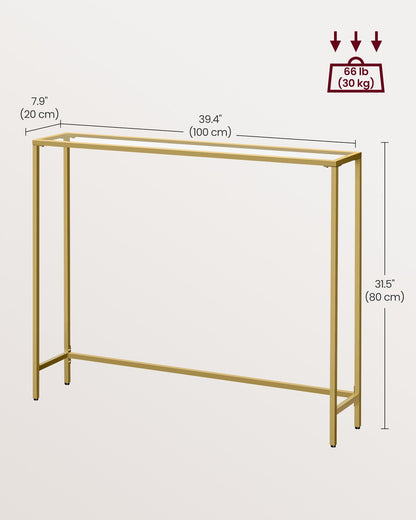 Console Table Pale Gold and Transparent - image 6