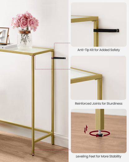 Console Table Pale Gold and Transparent - image 7