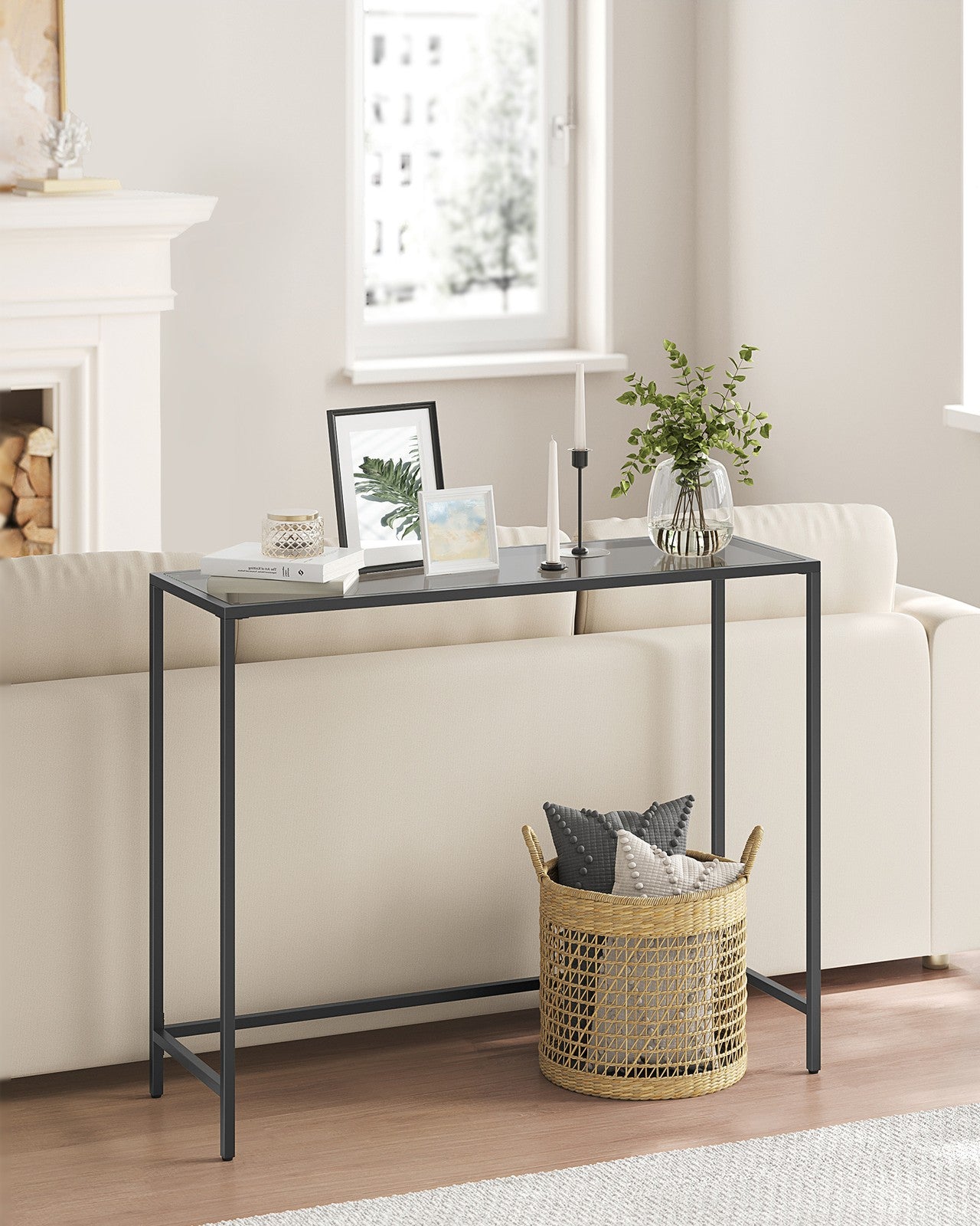 Console Table Pale Gold and Transparent - image 10