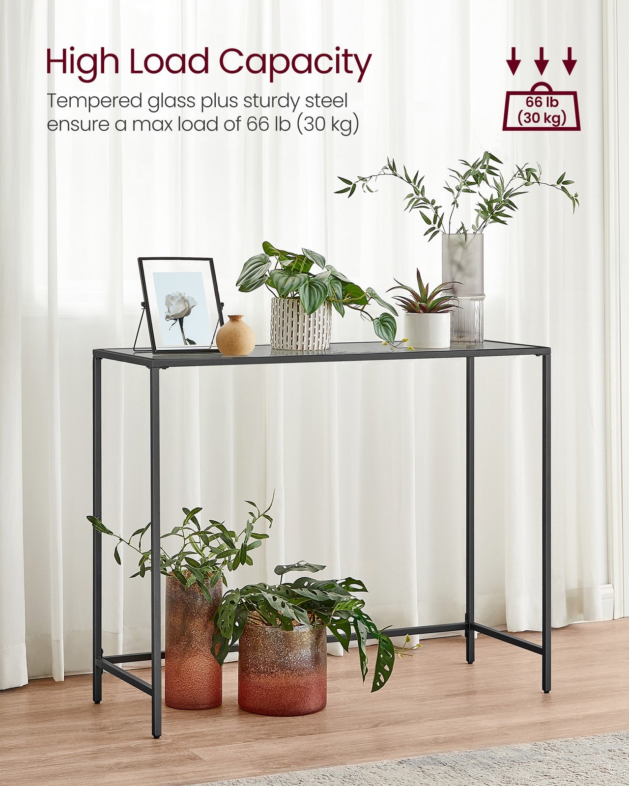 Console Table Pale Gold and Transparent - image 11