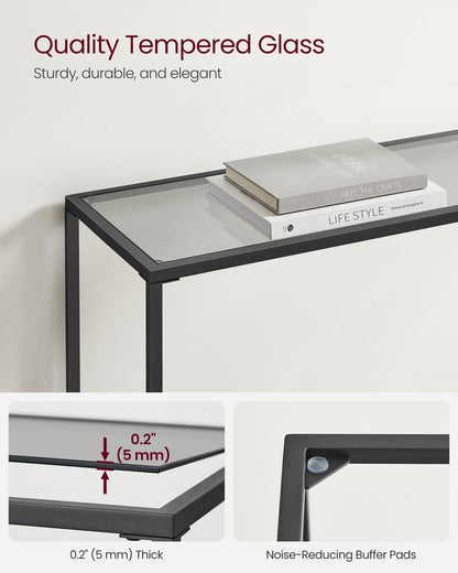 Console Table Pale Gold and Transparent - image 12