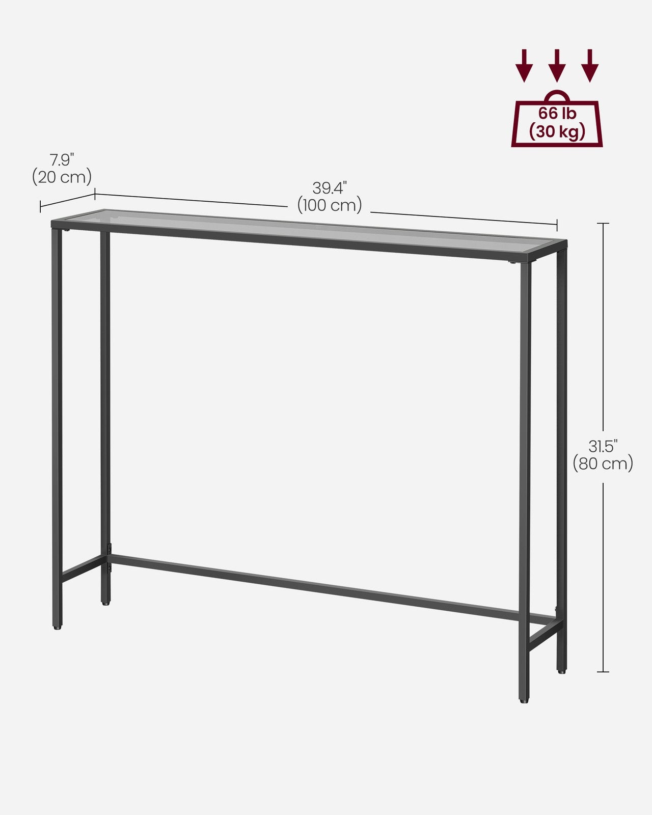 Console Table Pale Gold and Transparent - image 13